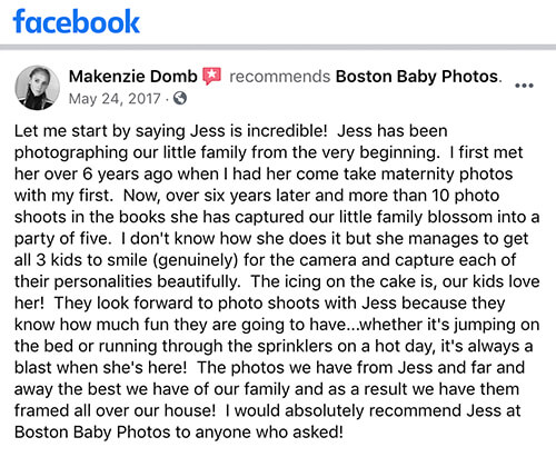Boston Baby Photos Testimonial Image